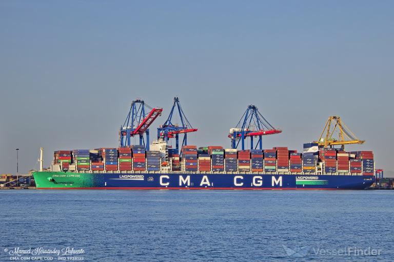 CMA CGM CAPE COD, Container Ship - Details and current position - IMO ...