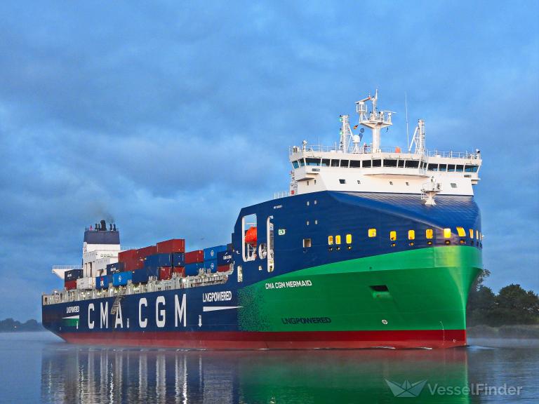 Cma cgm mermaid container ship details and current position imo